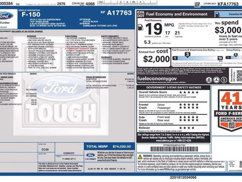 Used 2019 Ford F150 Limited w/ Trailer Tow Package AWD/4WD image 12