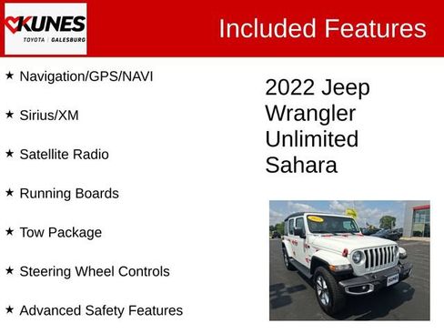 Used 2022 Jeep Wrangler Unlimited Sahara w/ Cold Weather Group AWD/4WD image 3