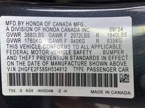 Certified 2025 Honda Civic Sport image 39