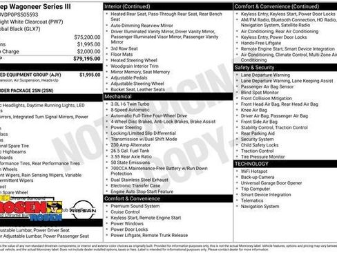 Used 2023 Jeep Wagoneer Series III w/ Preferred Equipment Group AWD/4WD image 54