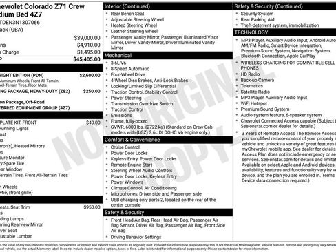 Used 2022 Chevrolet Colorado Z71 w/ Z71 Midnight Edition AWD/4WD image 3