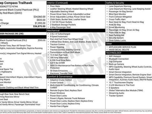 New 2026 Jeep Compass Trailhawk AWD/4WD image 30
