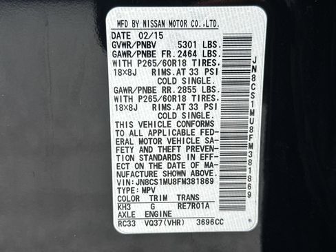 Used 2015 INFINITI QX70 2WD w/ Premium Package image 37