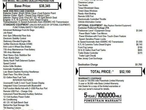 Used 2022 RAM 3500 Tradesman RWD image 2