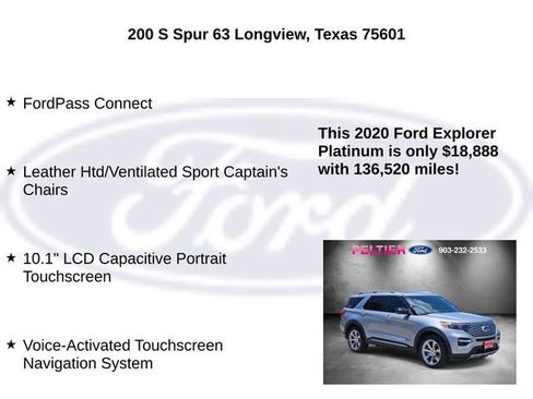 Certified 2020 Ford Explorer Platinum w/ Premium Technology Package AWD/4WD image 25