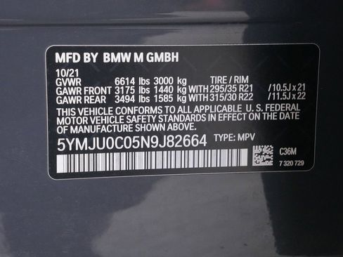 Used 2022 BMW X5 M Competition w/ Competition Package 2 image 94