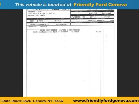 Used 2024 Ford F150 Platinum w/ Equipment Group 702A High AWD/4WD image 5