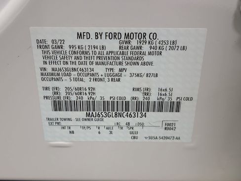 Used 2022 Ford EcoSport SE w/ SE Convenience Package image 33