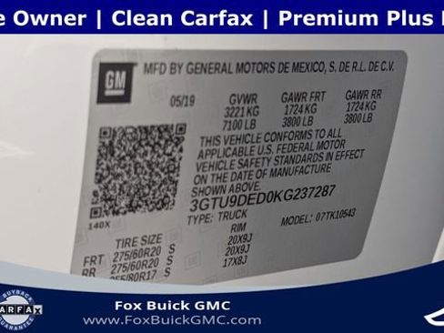 Used 2019 GMC Sierra 1500 SLT w/ SLT Premium Plus Package AWD/4WD image 36