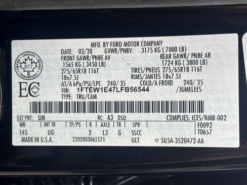Used 2020 Ford F150 XLT w/ Equipment Group 302A Luxury AWD/4WD image 27