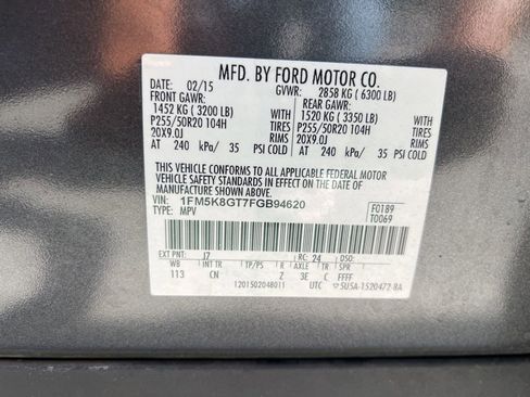 Used 2015 Ford Explorer Sport w/ Equipment Group 401A AWD/4WD image 14