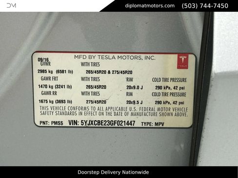 Used 2016 Tesla Model X 75D image 42