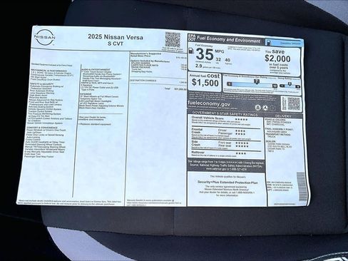 New 2025 Nissan Versa S image 21