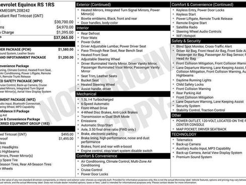 Used 2023 Chevrolet Equinox RS w/ RS Leather Package FWD image 42