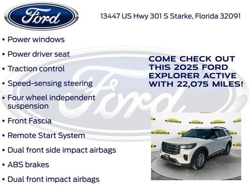 Used 2025 Ford Explorer Active w/ Active Comfort Package RWD image 32