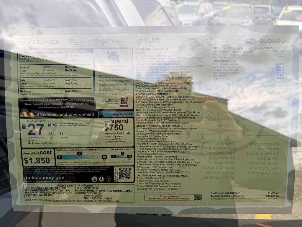 New 2026 Subaru Outback Limited AWD/4WD image 22