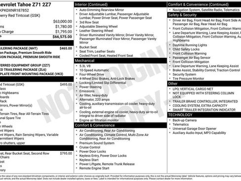 Certified 2022 Chevrolet Tahoe Z71 w/ Max Trailering Package image 34