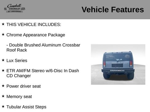 Used 2003 HUMMER H2 w/ Preferred Equipment Group AWD/4WD image 5