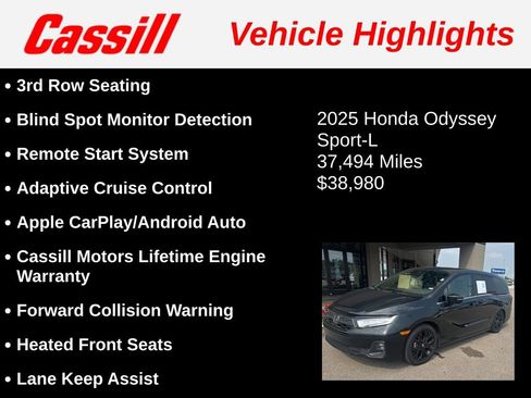 Used 2025 Honda Odyssey Sport-L image 3