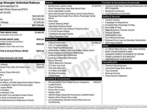 Used 2021 Jeep Wrangler Unlimited Rubicon w/ LED Lighting Group image 41