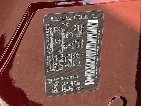 Used 2022 Nissan Armada Platinum w/ Captain's Chairs Package AWD/4WD image 28