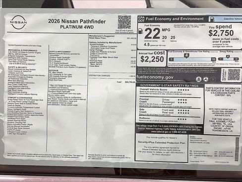 New 2026 Nissan Pathfinder Platinum image 14