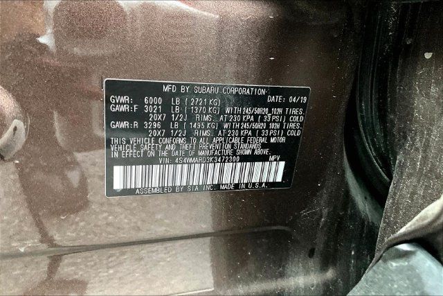 Used 2019 Subaru Ascent Touring w/ Popular Package #2 AWD/4WD image 4