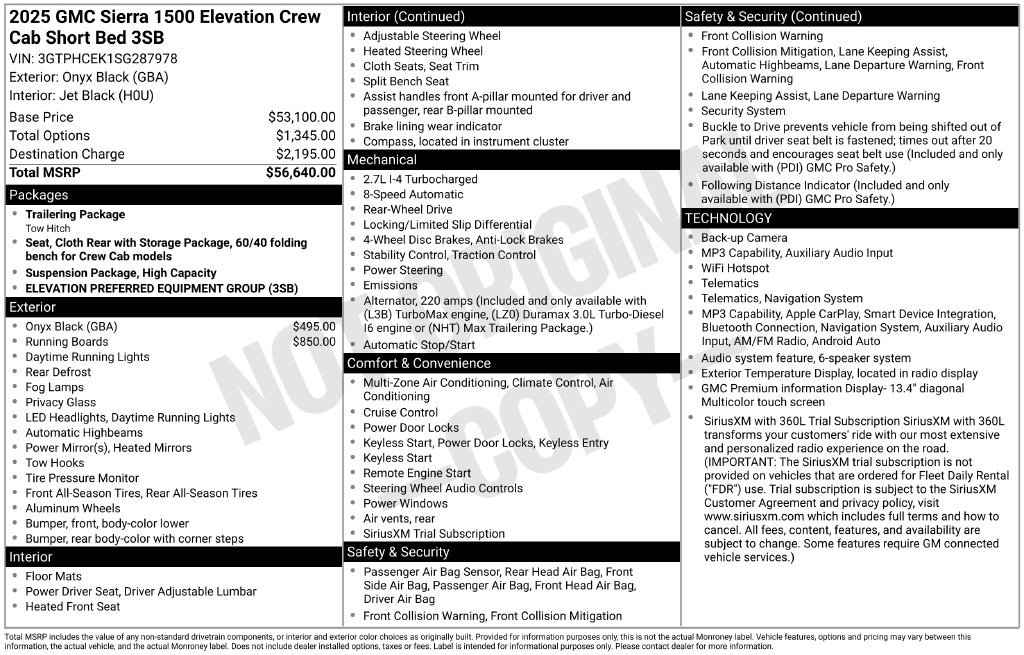 Certified 2025 GMC Sierra 1500 Elevation RWD image 34