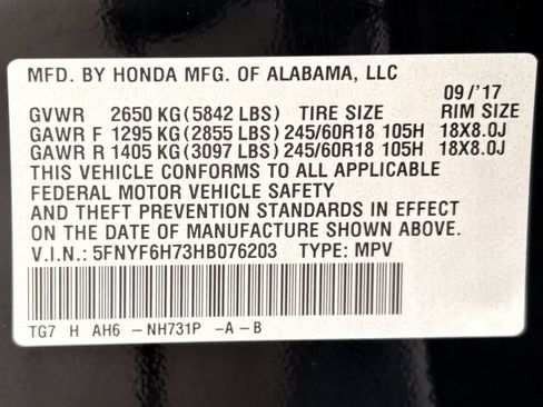Used 2017 Honda Pilot EX-L image 35