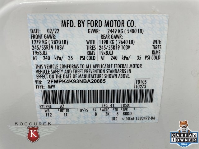 Used 2022 Ford Edge Titanium w/ Class II Trailer Tow Package AWD/4WD image 27
