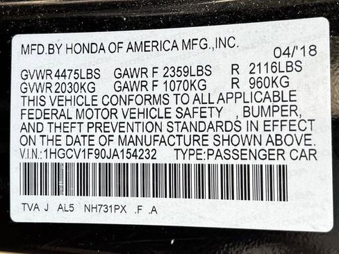 Used 2018 Honda Accord Touring image 33