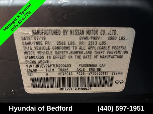 Used 2020 INFINITI Q50 Luxe w/ Cargo Package RWD image 14