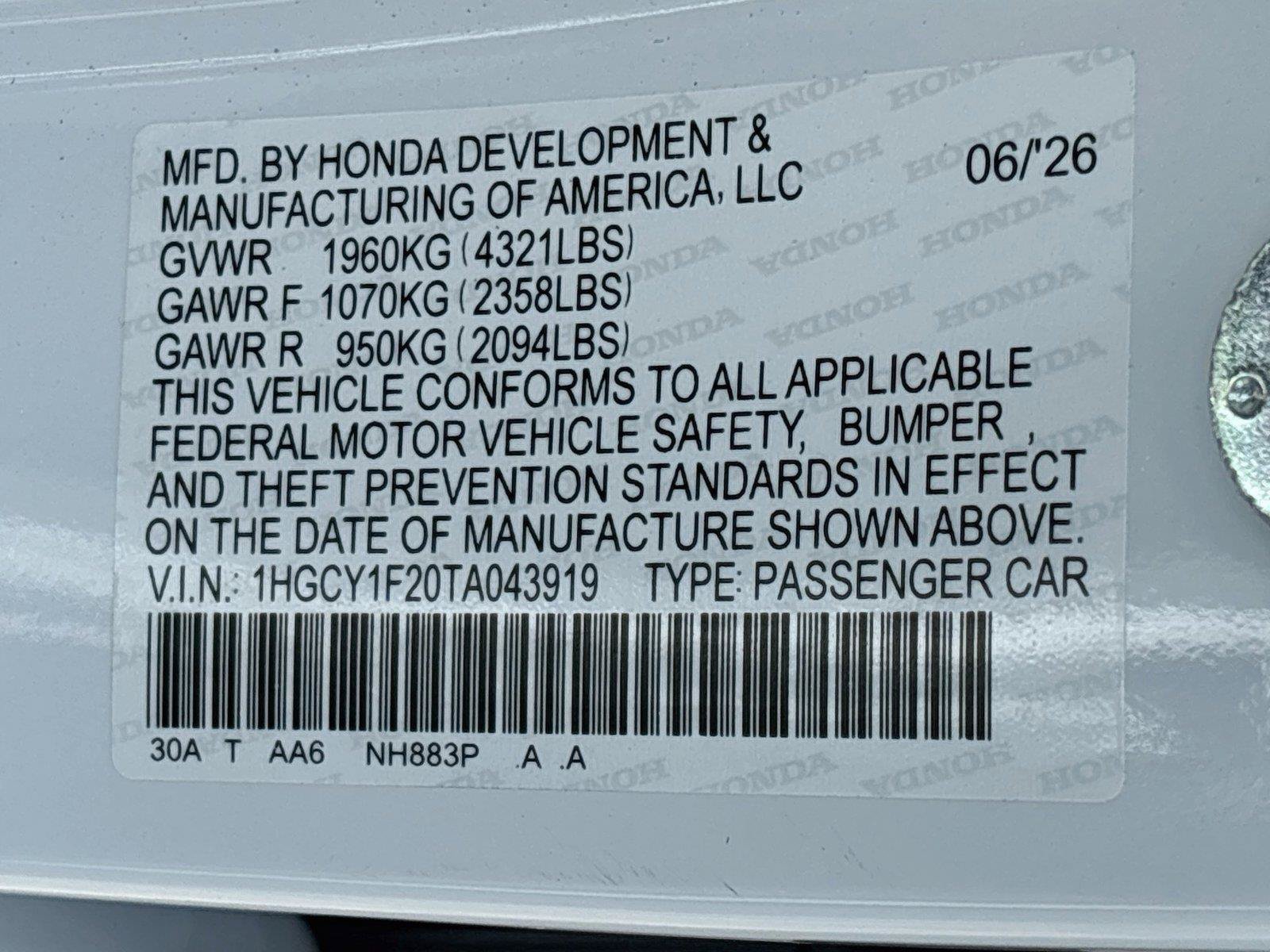 Certified 2026 Honda Accord LX image 34