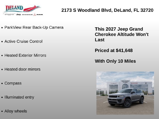 New 2027 Jeep Grand Cherokee Altitude RWD image 15