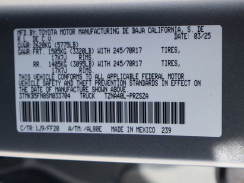 Certified 2025 Toyota Tacoma SR5 image 17