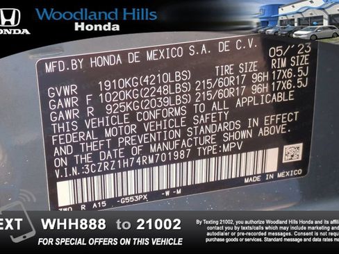 Certified 2024 Honda HR-V EX-L image 27