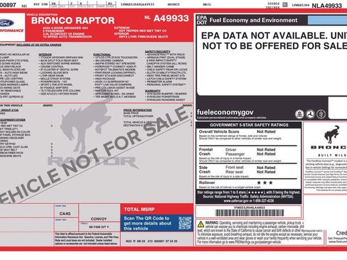 Used 2022 Ford Bronco Raptor w/ Interior Carbon Fiber Pack 6 image 4