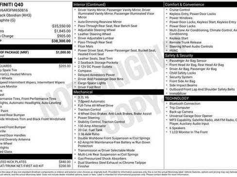 Used 2015 INFINITI Q40 AWD w/ Moonroof Package image 20