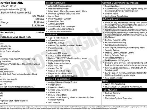Used 2025 Chevrolet Trax RS w/ Sunroof Package FWD image 32