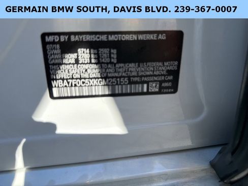 Used 2019 BMW 750i w/ Executive Package image 49