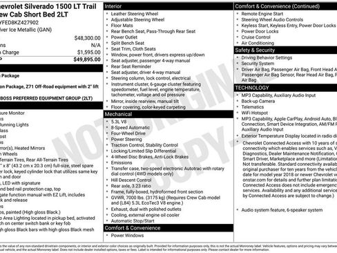 Used 2019 Chevrolet Silverado 1500 LT Trail Boss AWD/4WD image 6