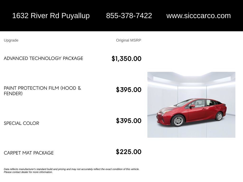 Used 2017 Toyota Prius Four w/ Advanced Technology Package FWD image 5