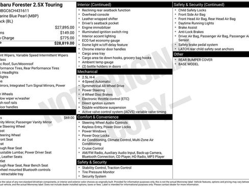 Used 2012 Subaru Forester 2.5X Touring image 5