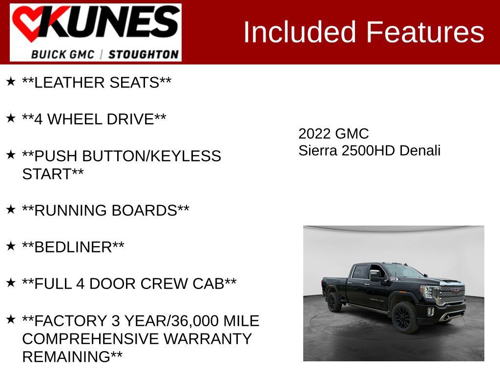 Used 2022 GMC Sierra 2500 Denali w/ Denali Black Diamond Edition AWD/4WD image 3