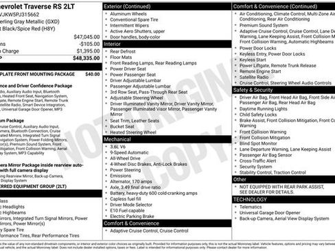 Used 2023 Chevrolet Traverse RS image 38