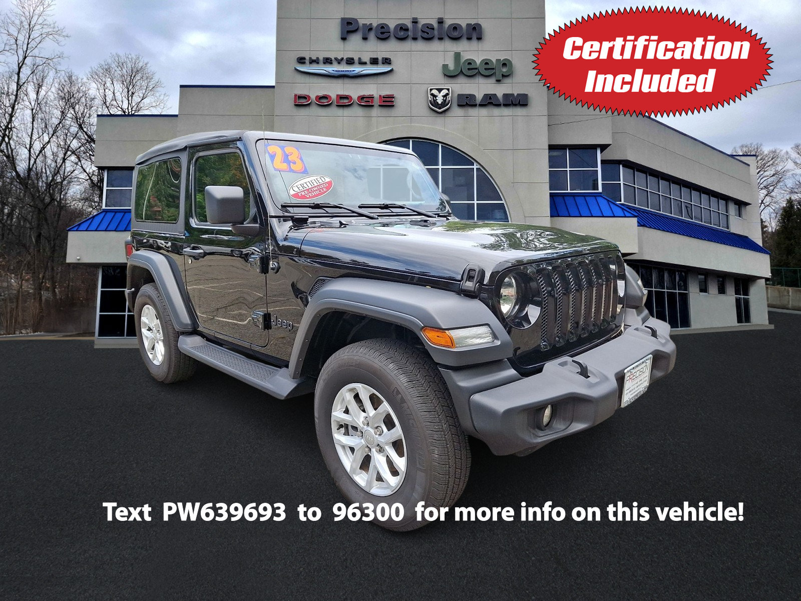 Certified 2023 Jeep Wrangler Sport AWD/4WD image 1