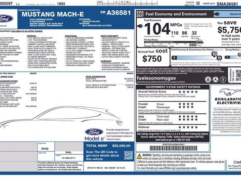 Used 2025 Ford Mustang Mach-E Premium w/ Interior Protection Package AWD/4WD image 6