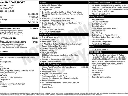 Used 2019 Lexus NX 300 F Sport w/ F Sport Premium Package image 35