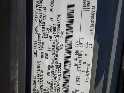 Used 2019 Ford Transit 250 148 High Roof Extended image 19