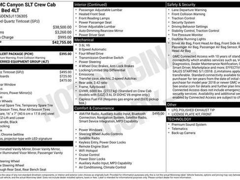 Used 2018 GMC Canyon SLT w/ Driver Alert Package AWD/4WD image 35